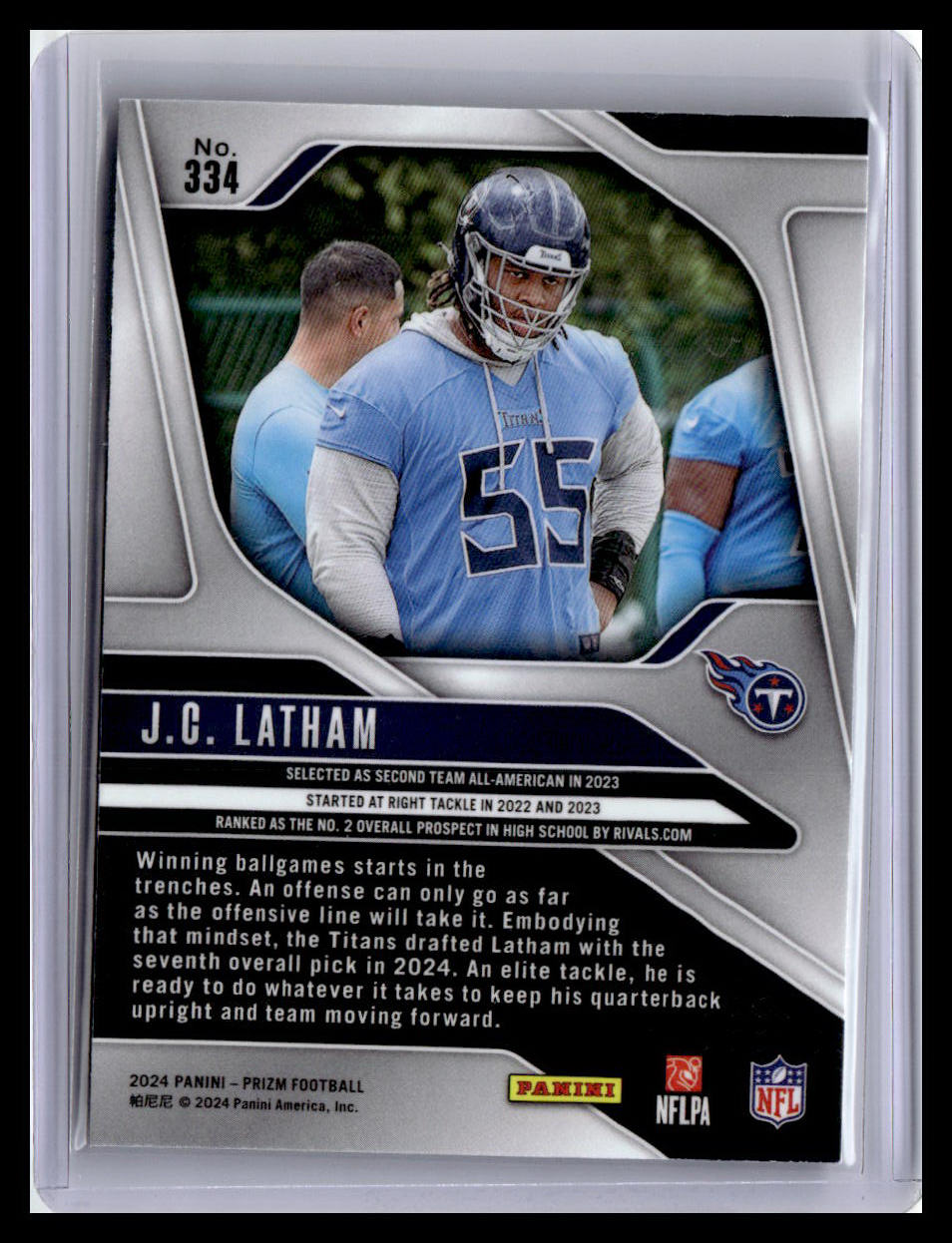 2024 Panini Prizm #334 J.C. Latham