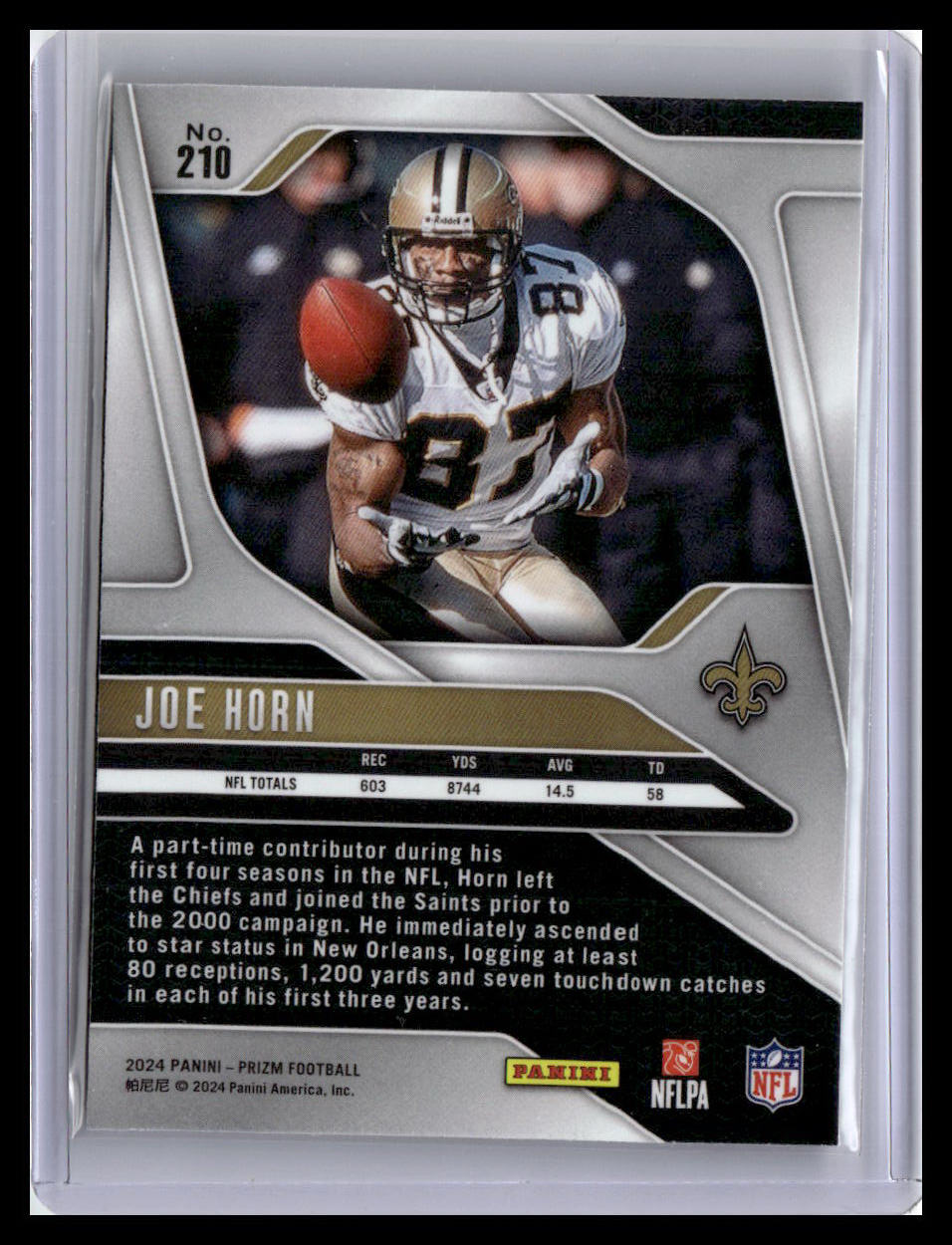 2024 Panini Prizm #210 Joe Horn Green Wave