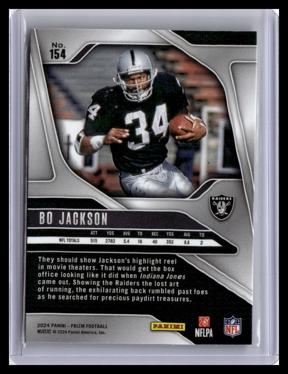 2024 Panini Prizm #154 Bo Jackson