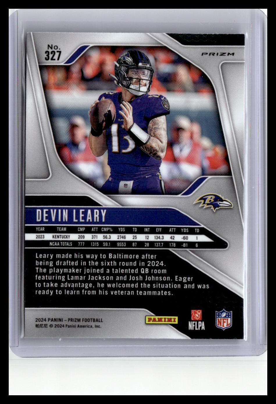 2024 Panini Prizm #327 Devin Leary Snakeskin