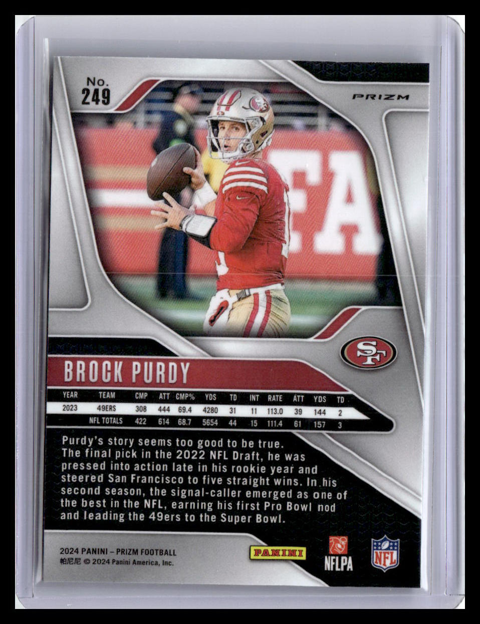 2024 Panini Prizm #249 Brock Purdy Pink