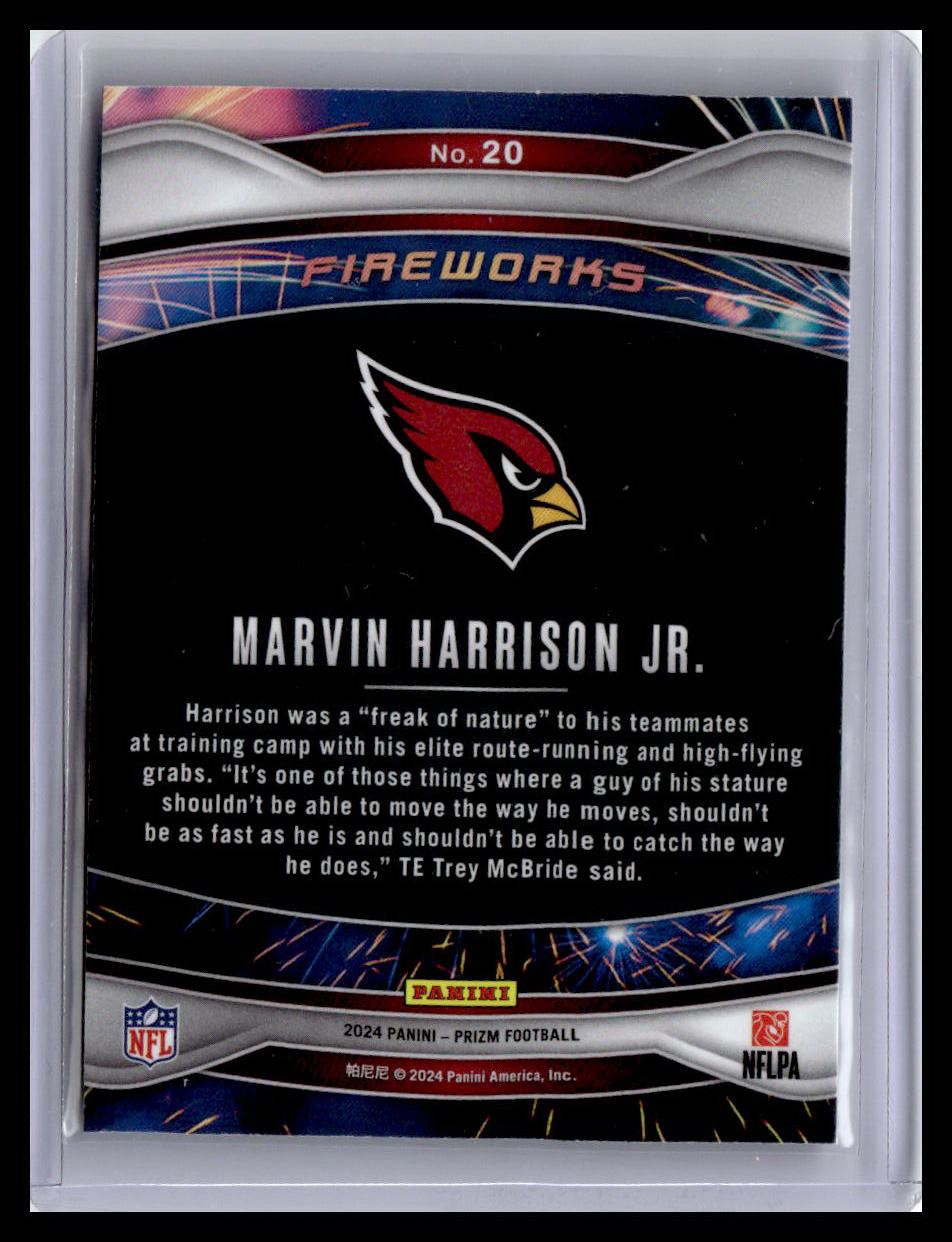 2024 Panini Prizm #20 Marvin Harrison Jr. Fireworks