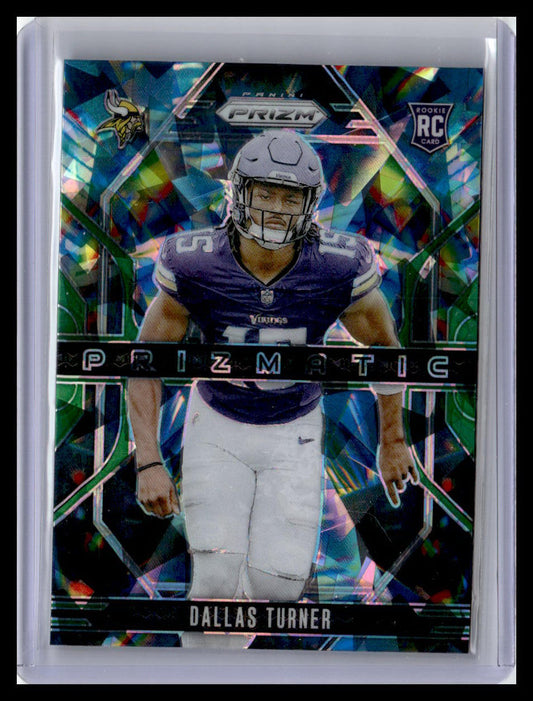 2024 Panini Prizm #17 Dallas Turner Prizmatic Wave Green Prizm