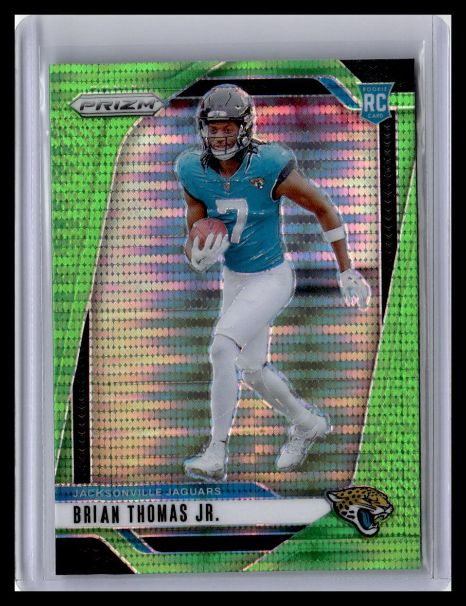 2024 Panini Prizm #314 Brian Thomas Jr. Neon Green Pulsar