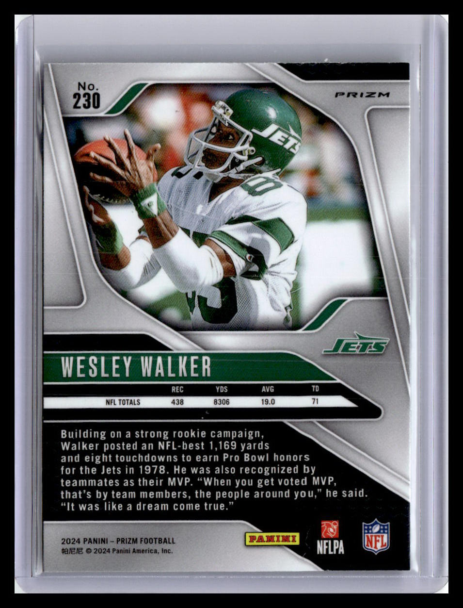 2024 Panini Prizm #230 Wesley Walker Green Wave