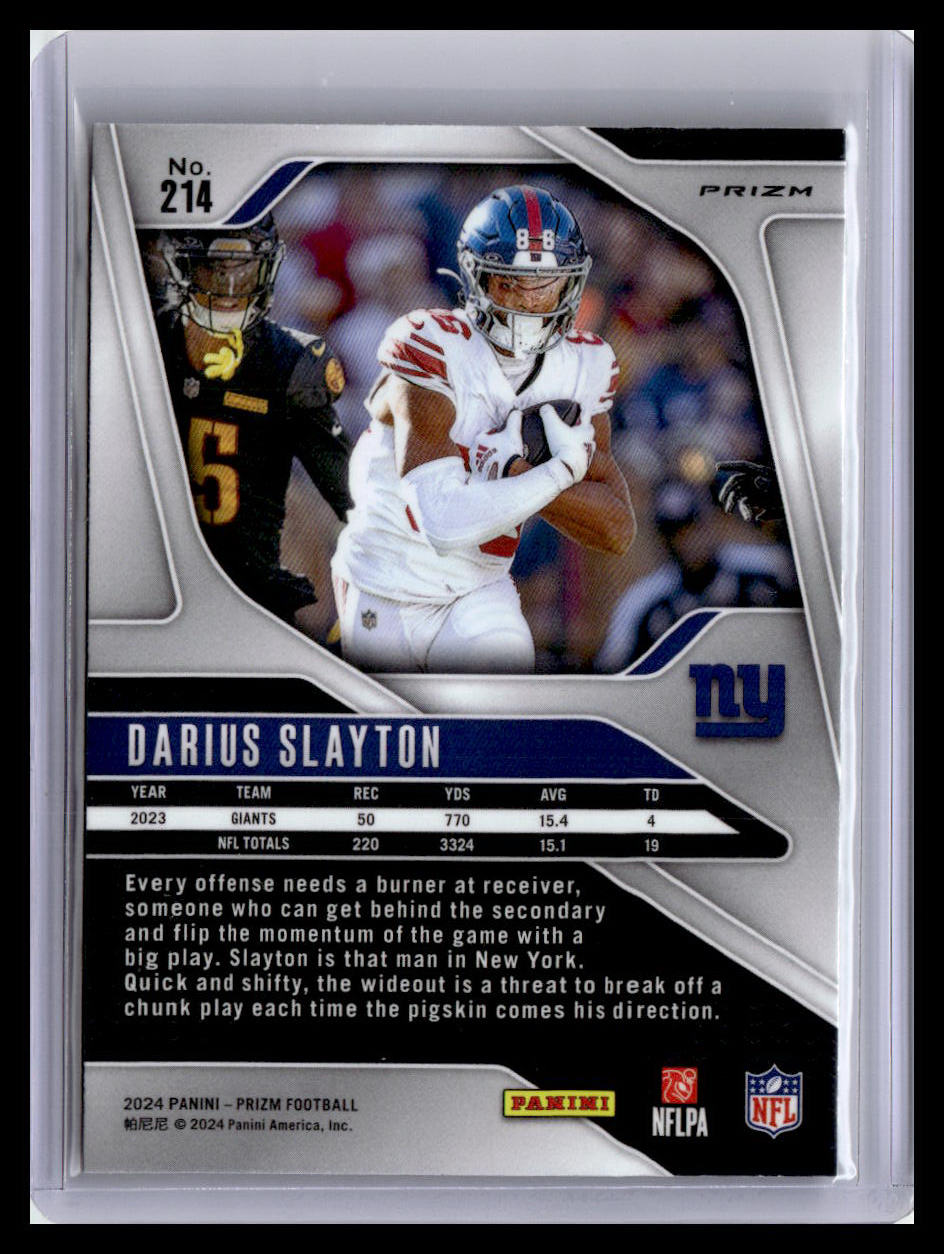 2024 Panini Prizm #214 Darius Slayton Purple #/125