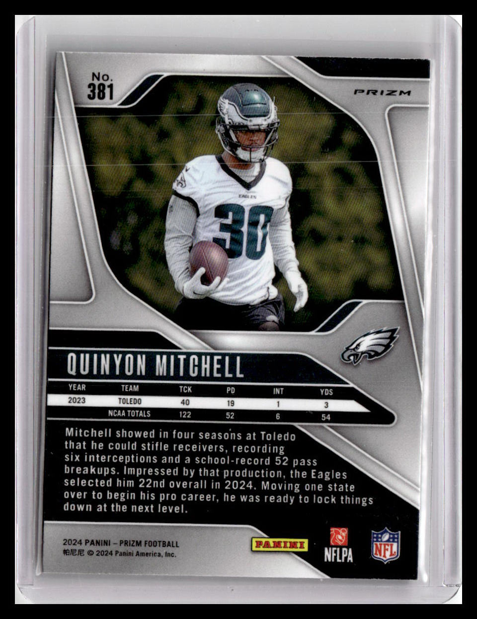 2024 Panini Prizm #381 Quinyon Mitchell Pink