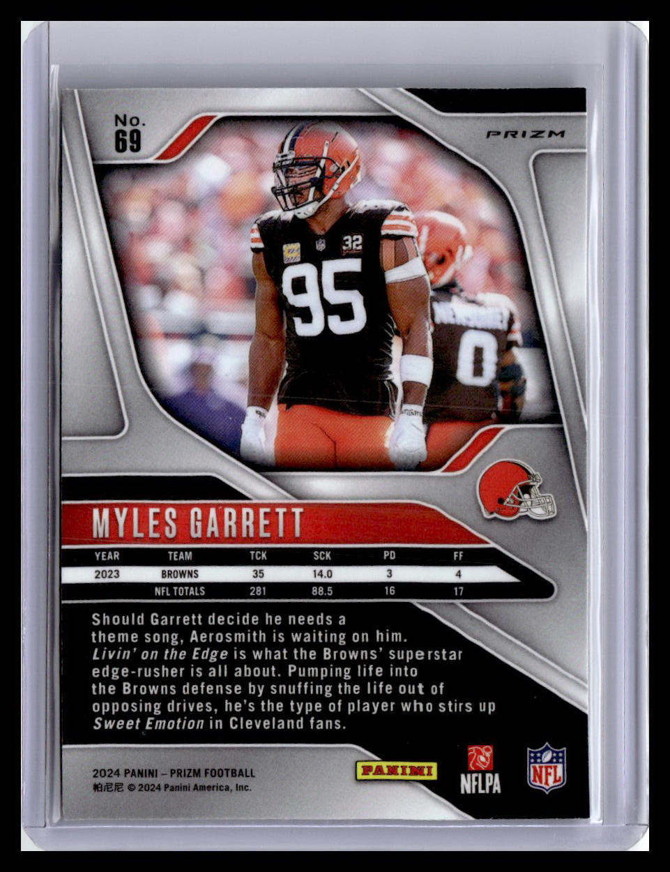 2024 Panini Prizm #69 Myles Garrett Red White and Blue