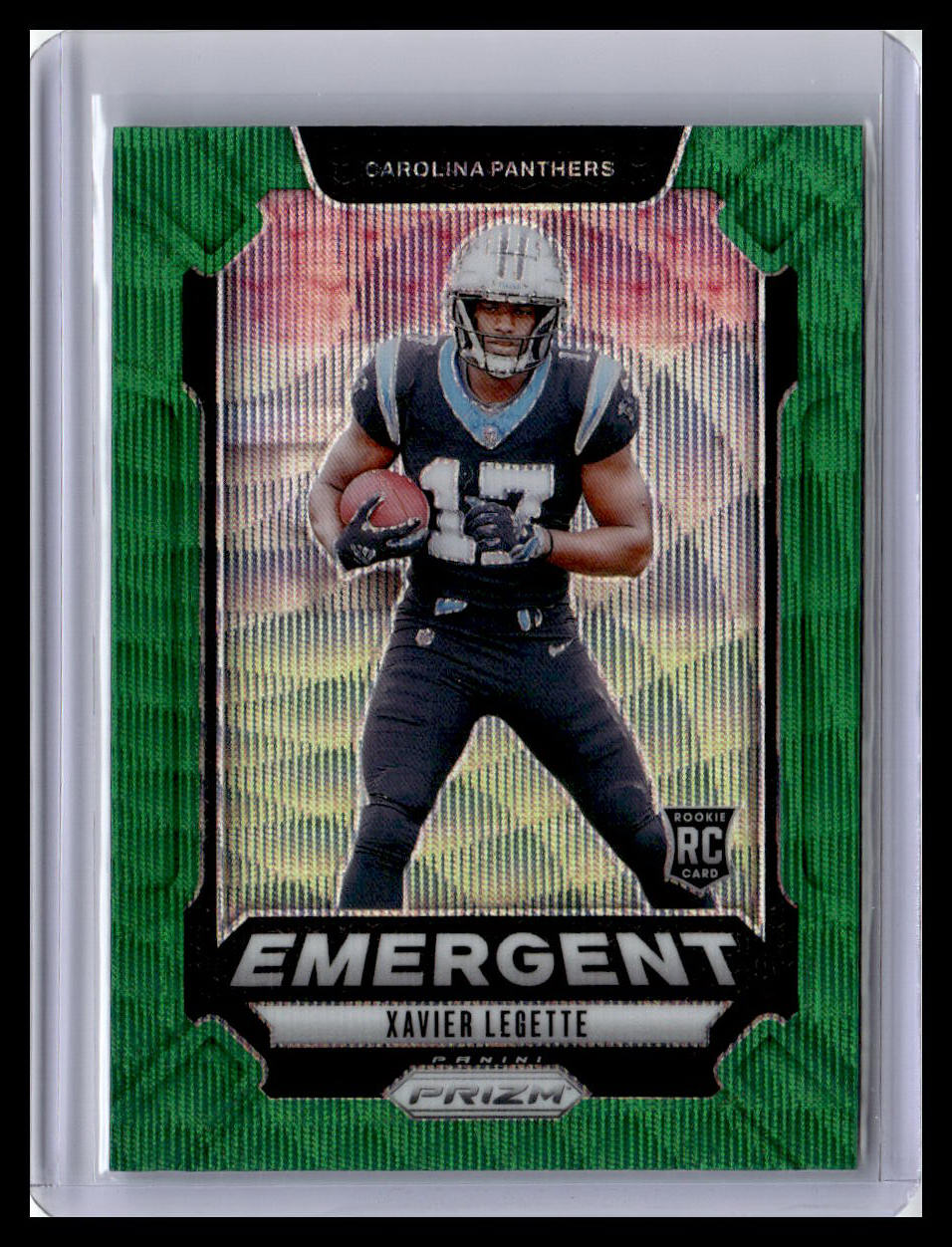 2024 Panini Prizm #15 Xavier Legette Emergent Green Prizm
