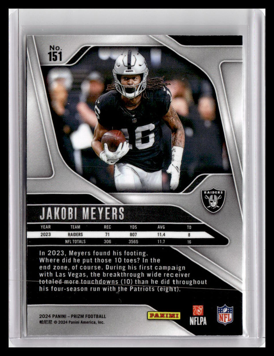2024 Panini Prizm #151 Jakobi Meyers