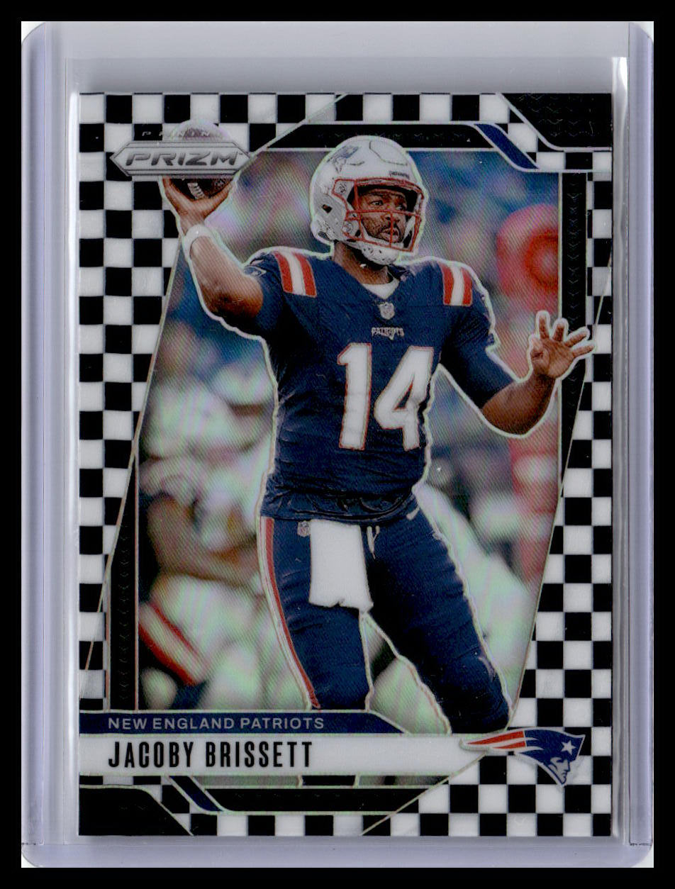 2024 Panini Prizm #194 Jacoby Brissett Black and Red Checker