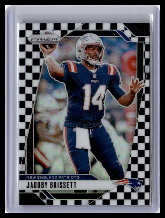 2024 Panini Prizm #194 Jacoby Brissett Black and Red Checker