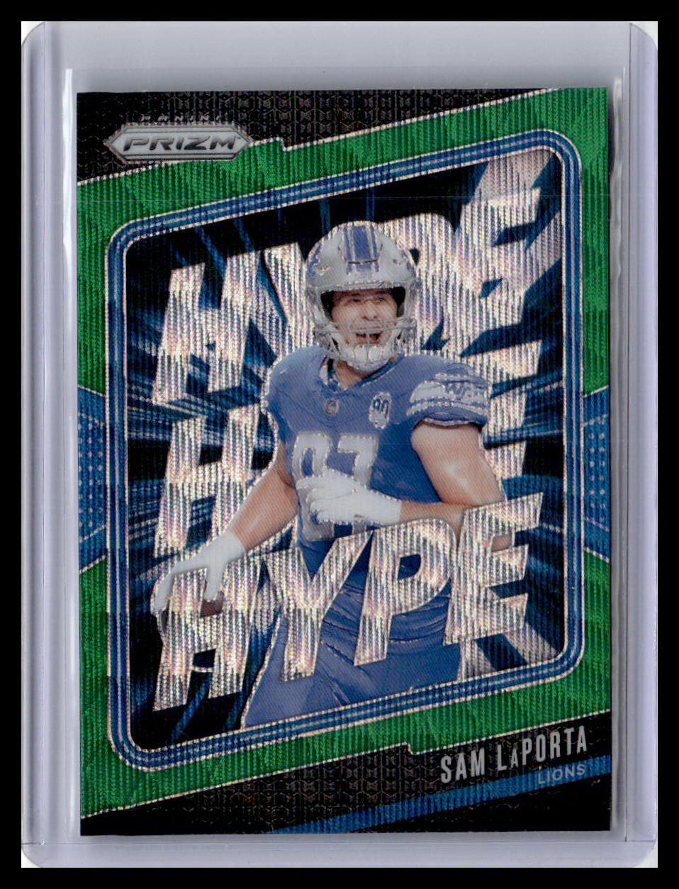 2024 Panini Prizm #14 Sam LaPorta Hype Green Wave Prizm