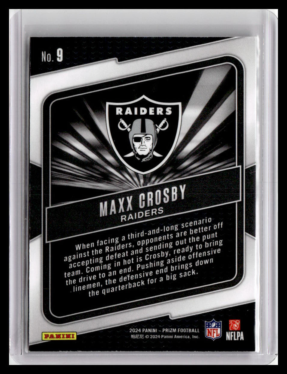 2024 Panini Prizm #9 Maxx Crosby Hype