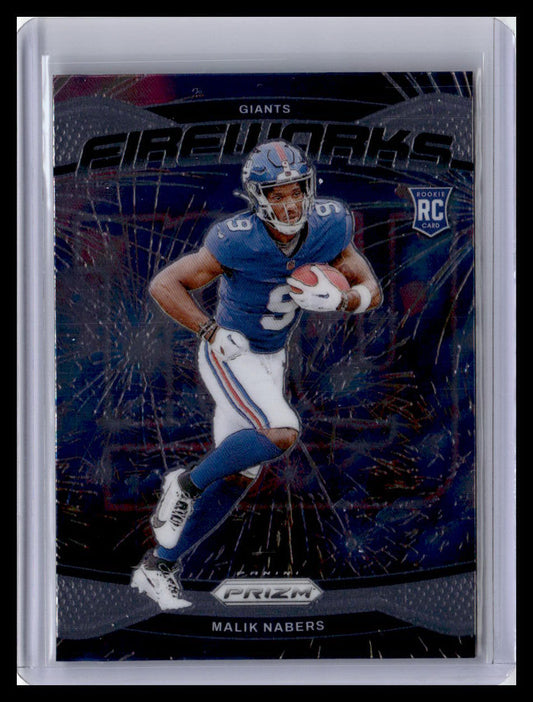 2024 Panini Prizm #21 Malik Nabers Fireworks