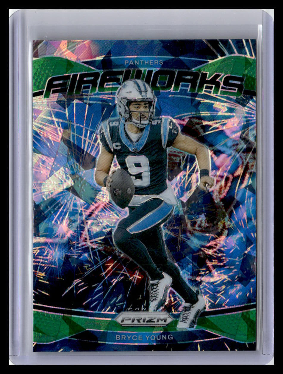 2024 Panini Prizm #14 Bryce Young Fireworks Green Ice Prizm