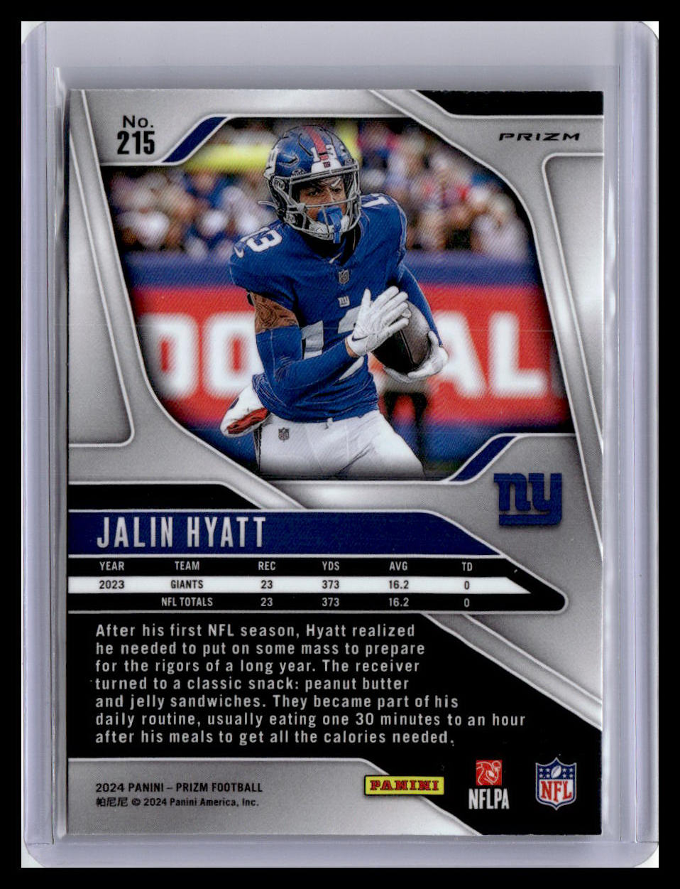 2024 Panini Prizm #215 Jalin Hyatt Orange Disco Prizm