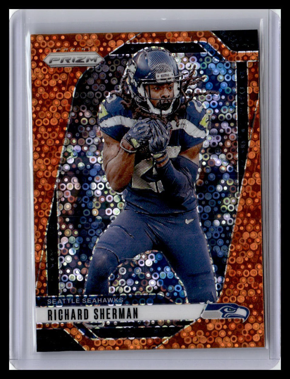 2024 Panini Prizm #265 Richard Sherman Orange Disco Prizm
