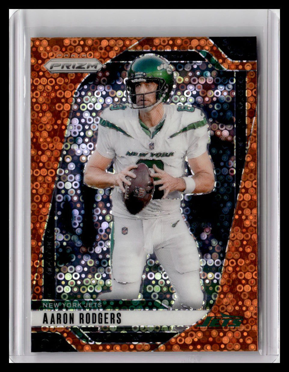 2024 Panini Prizm #222 Aaron Rodgers Orange Disco Prizm