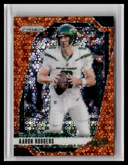 2024 Panini Prizm #222 Aaron Rodgers Orange Disco Prizm