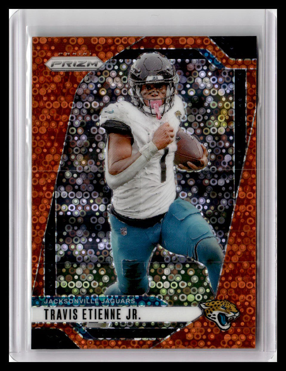 2024 Panini Prizm #130 Travis Etienne Jr. Orange Disco Prizm