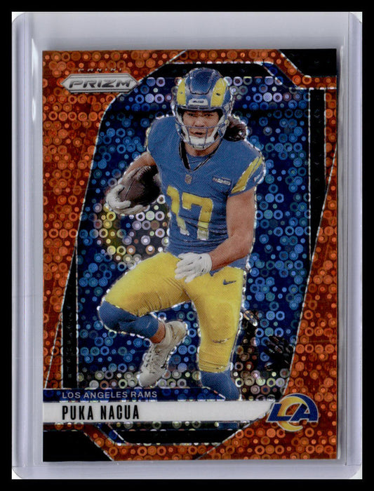 2024 Panini Prizm #168 Puka Nacua Orange Disco Prizm