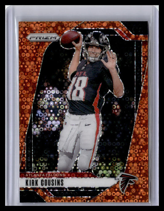 2024 Panini Prizm #10 Kirk Cousins Orange Disco Prizm