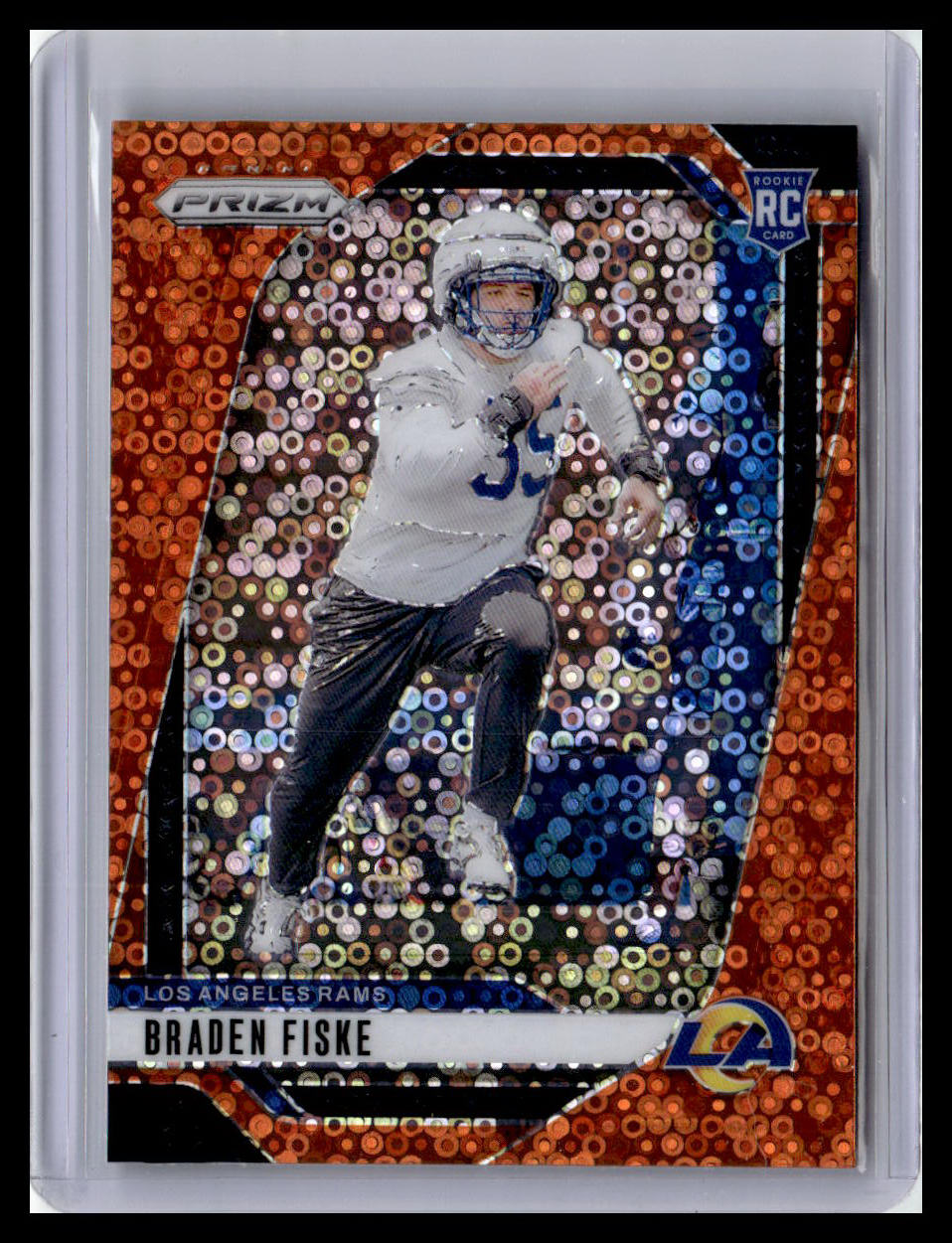 2024 Panini Prizm #310 Braden Fiske Orange Disco Prizm