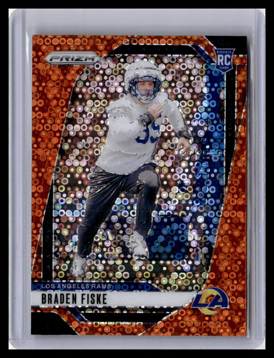 2024 Panini Prizm #310 Braden Fiske Orange Disco Prizm