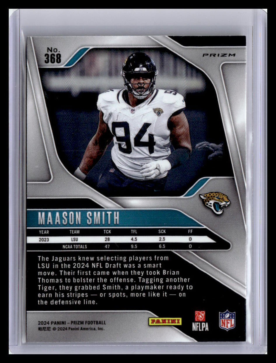 2024 Panini Prizm #368 Maason Smith Orange Disco Prizm