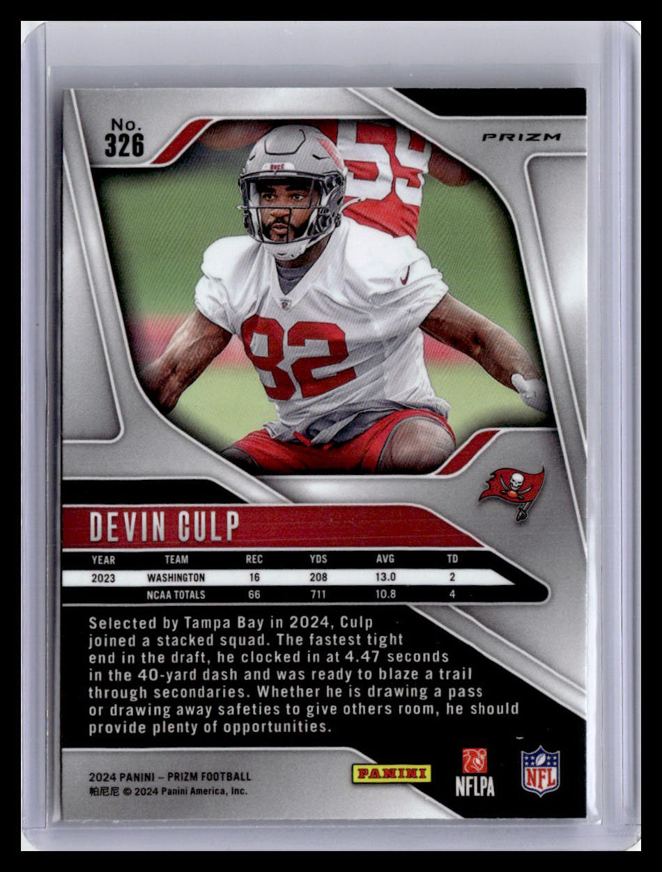 2024 Panini Prizm #326 Devin Culp Orange Disco Prizm