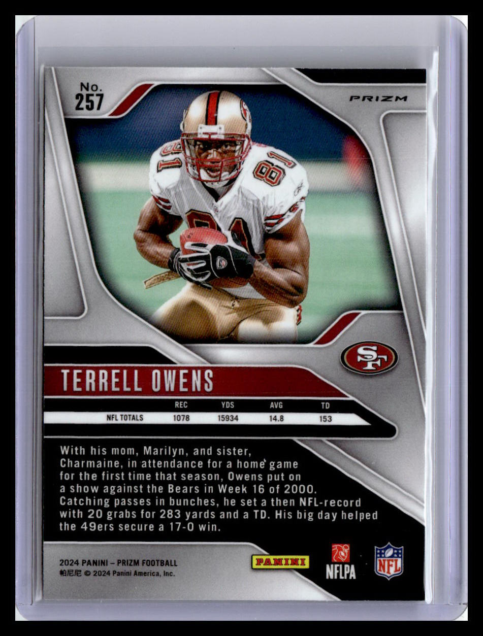 2024 Panini Prizm #257 Terrell Owens Lazer