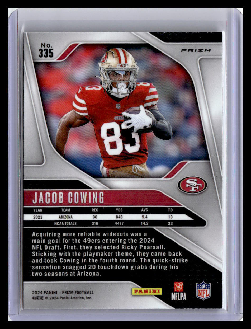 2024 Panini Prizm #335 Jacob Cowing Lazer