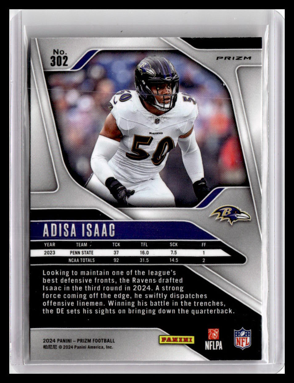2024 Panini Prizm #302 Adisa Isaac Lazer