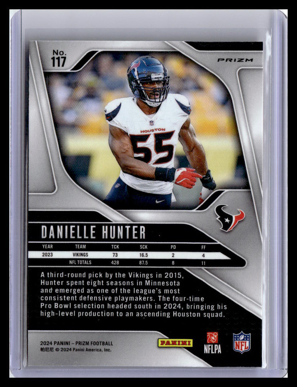 2024 Panini Prizm #117 Danielle Hunter Lazer