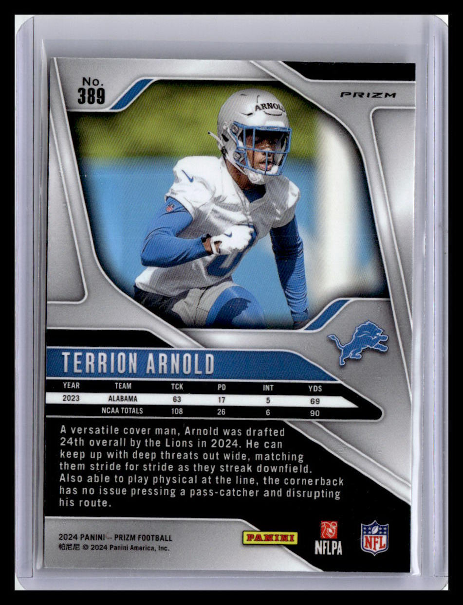 2024 Panini Prizm #389 Terrion Arnold Orange Ice