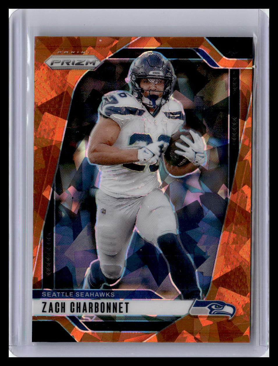 2024 Panini Prizm #264 Zach Charbonnet Orange Ice