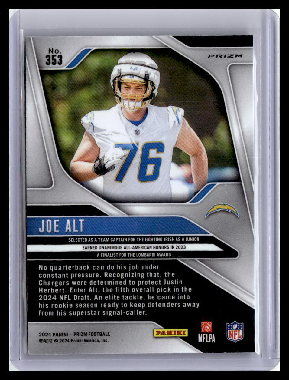 2024 Panini Prizm #353 Joe Alt Pink Wave