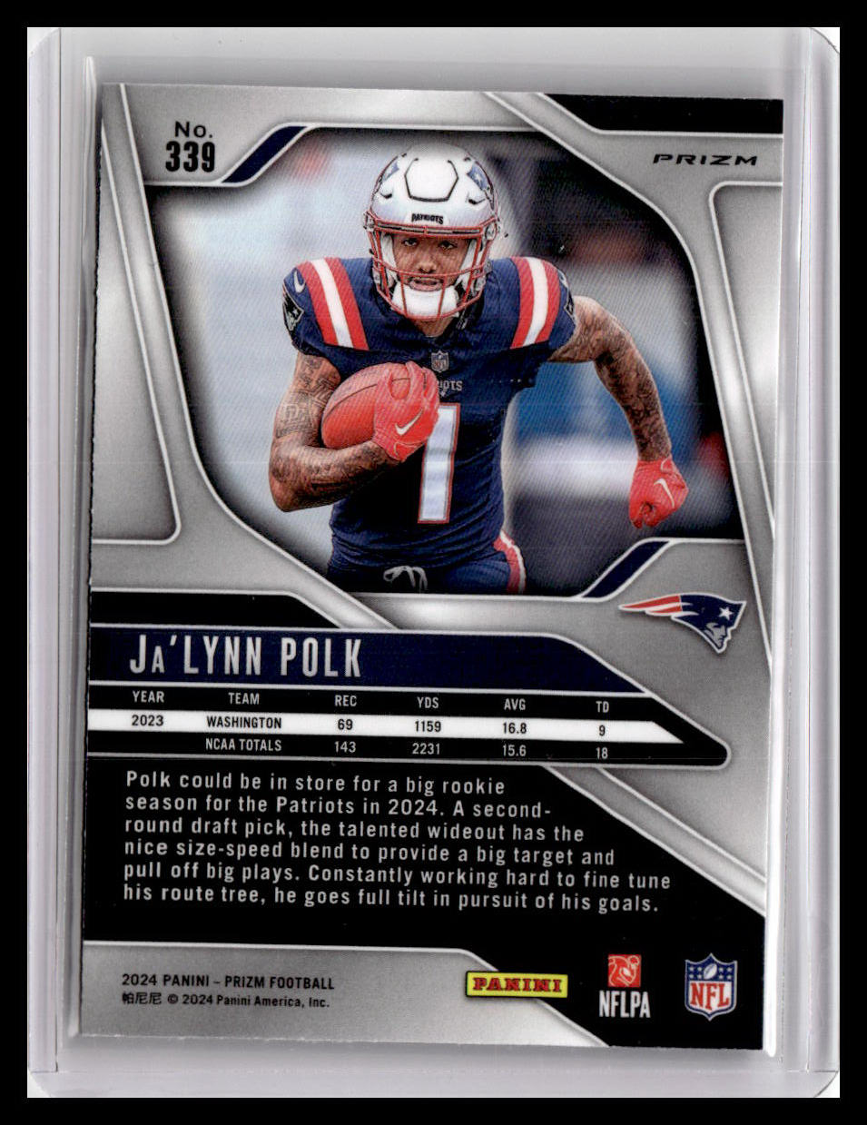 2024 Panini Prizm #339 Ja'Lynn Polk Pink