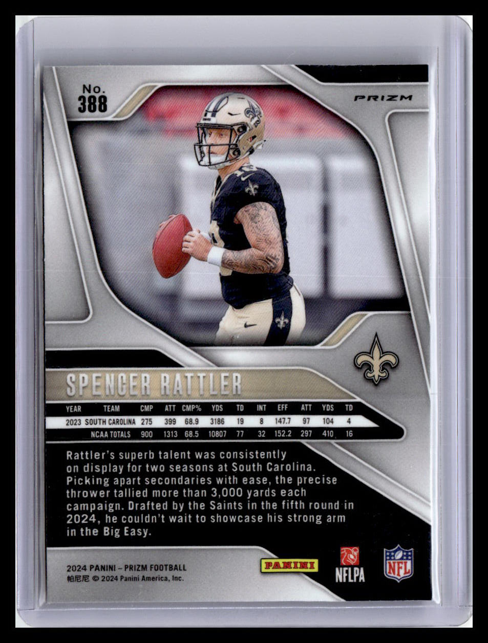 2024 Panini Prizm #388 Spencer Rattler Pink