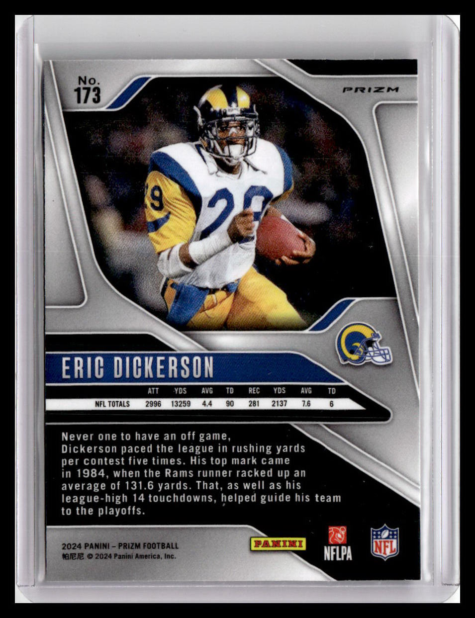 2024 Panini Prizm #173 Eric Dickerson Pink