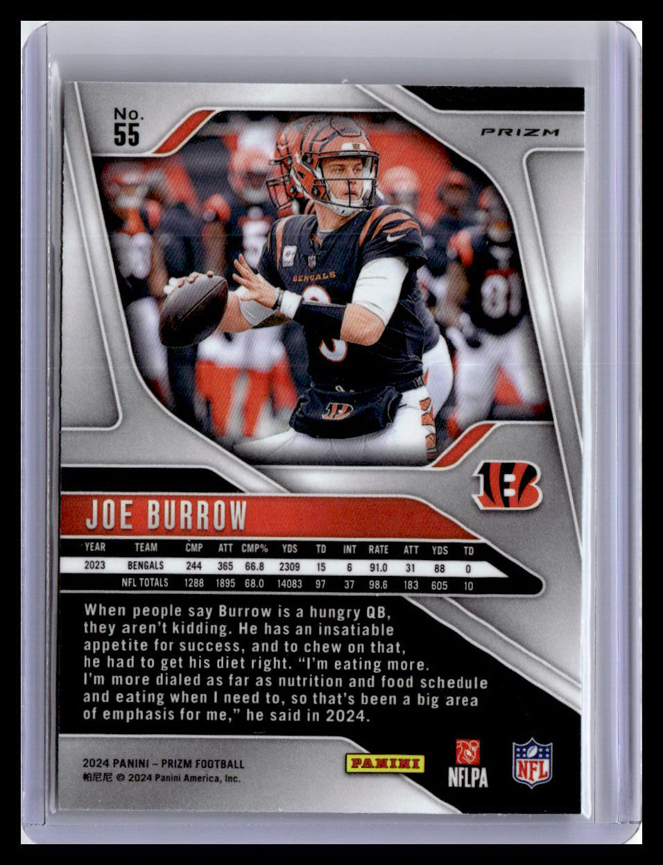 2024 Panini Prizm #55 Joe Burrow Silver