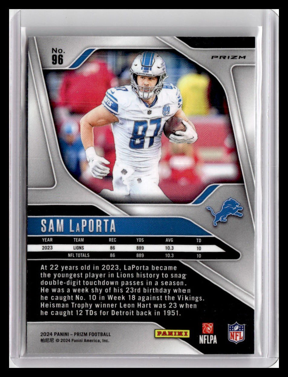 2024 Panini Prizm #96 Sam LaPorta Silver