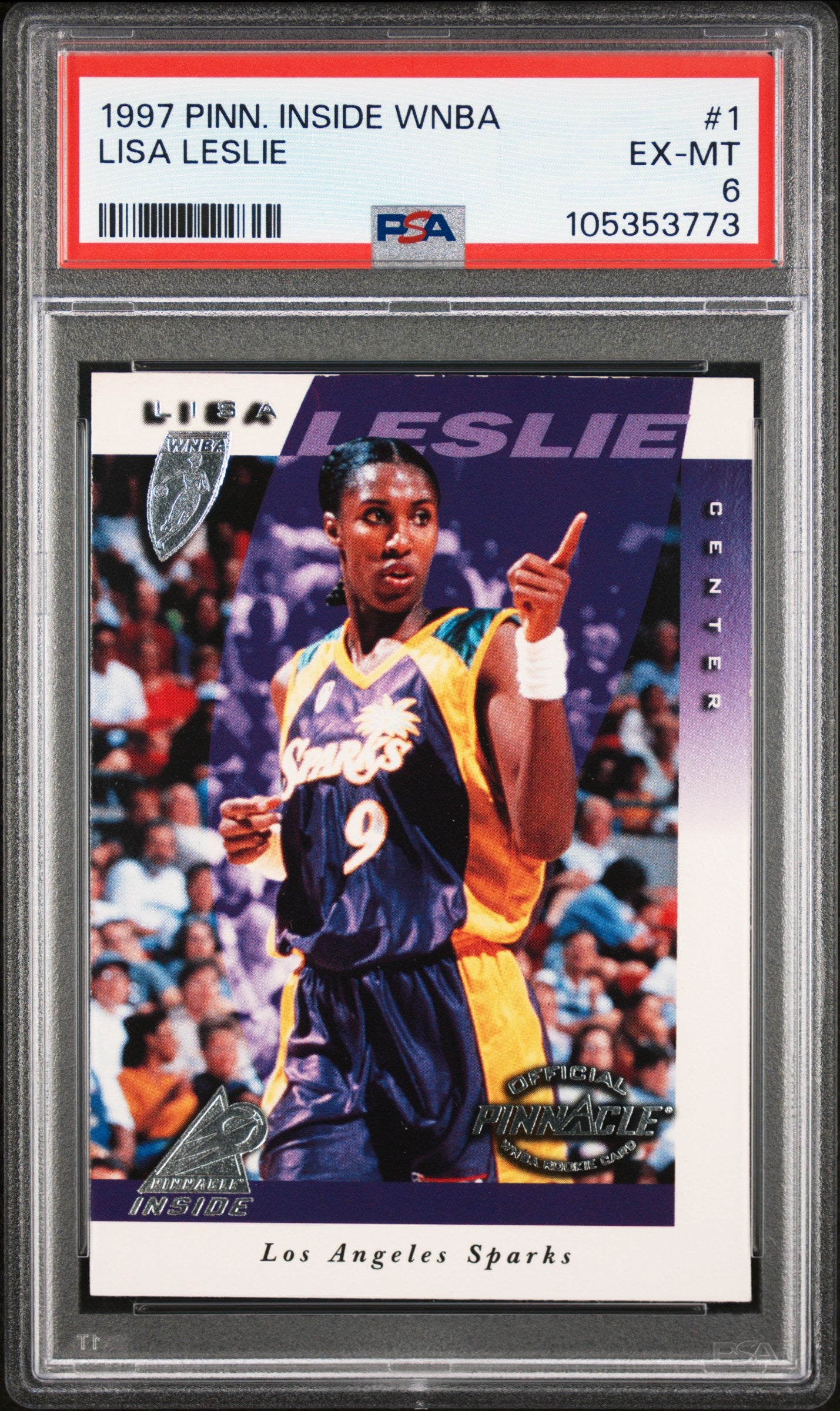 1997 Pinnacle Inside Wnba #1 Lisa Leslie PSA 6