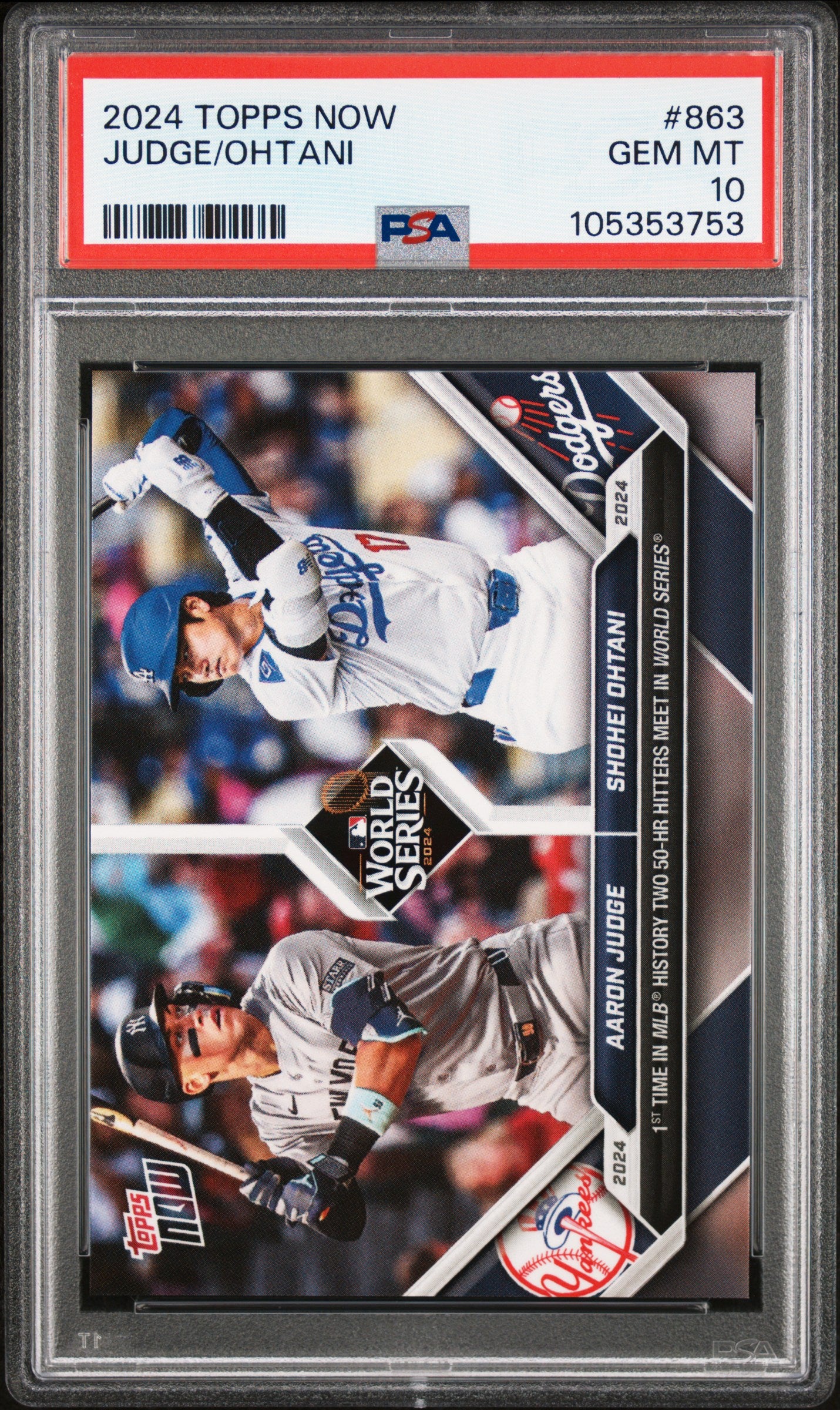 2024 Topps Now #863 Judge/Ohtani PSA 10