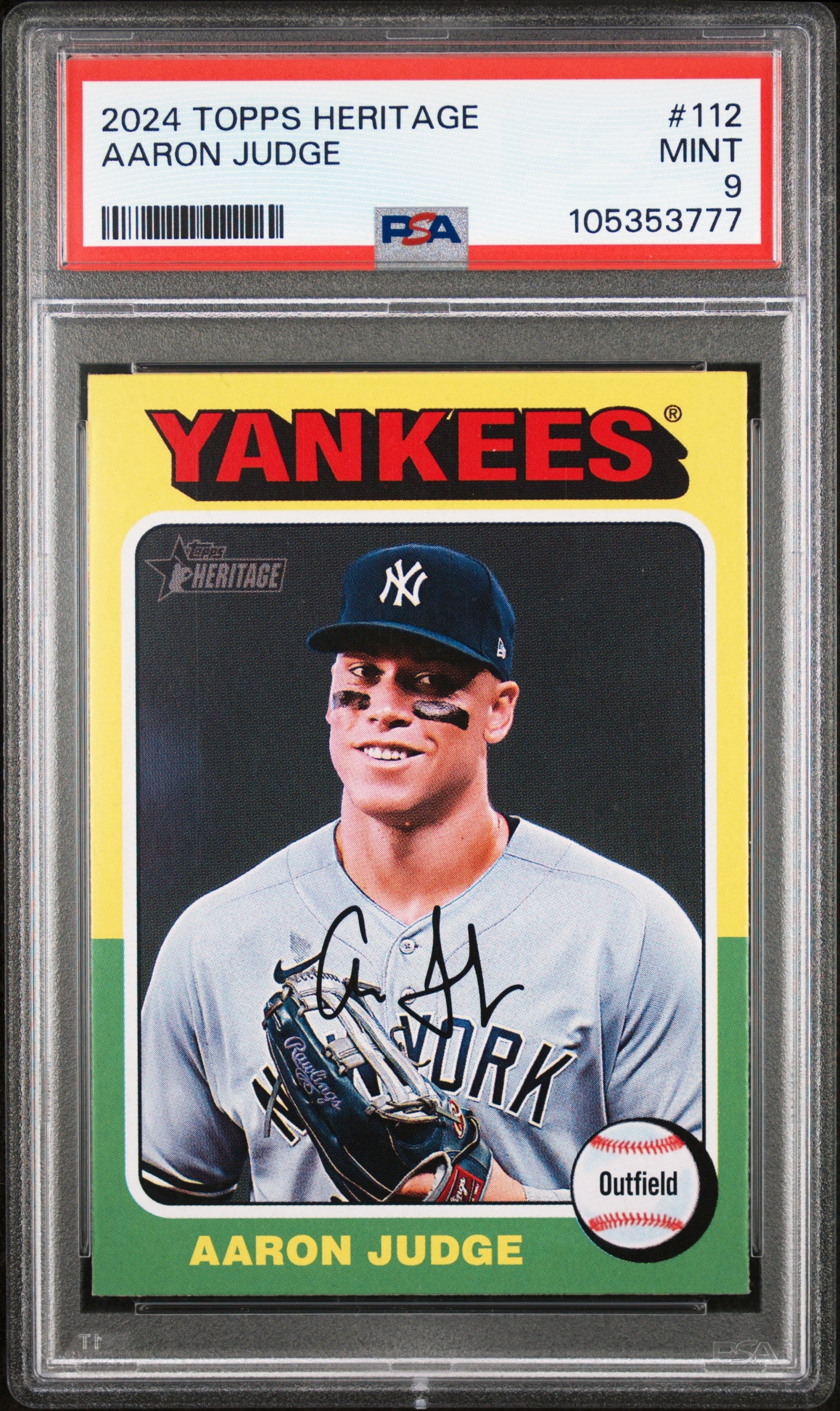2024 Topps Heritage #112 Aaron Judge PSA 9