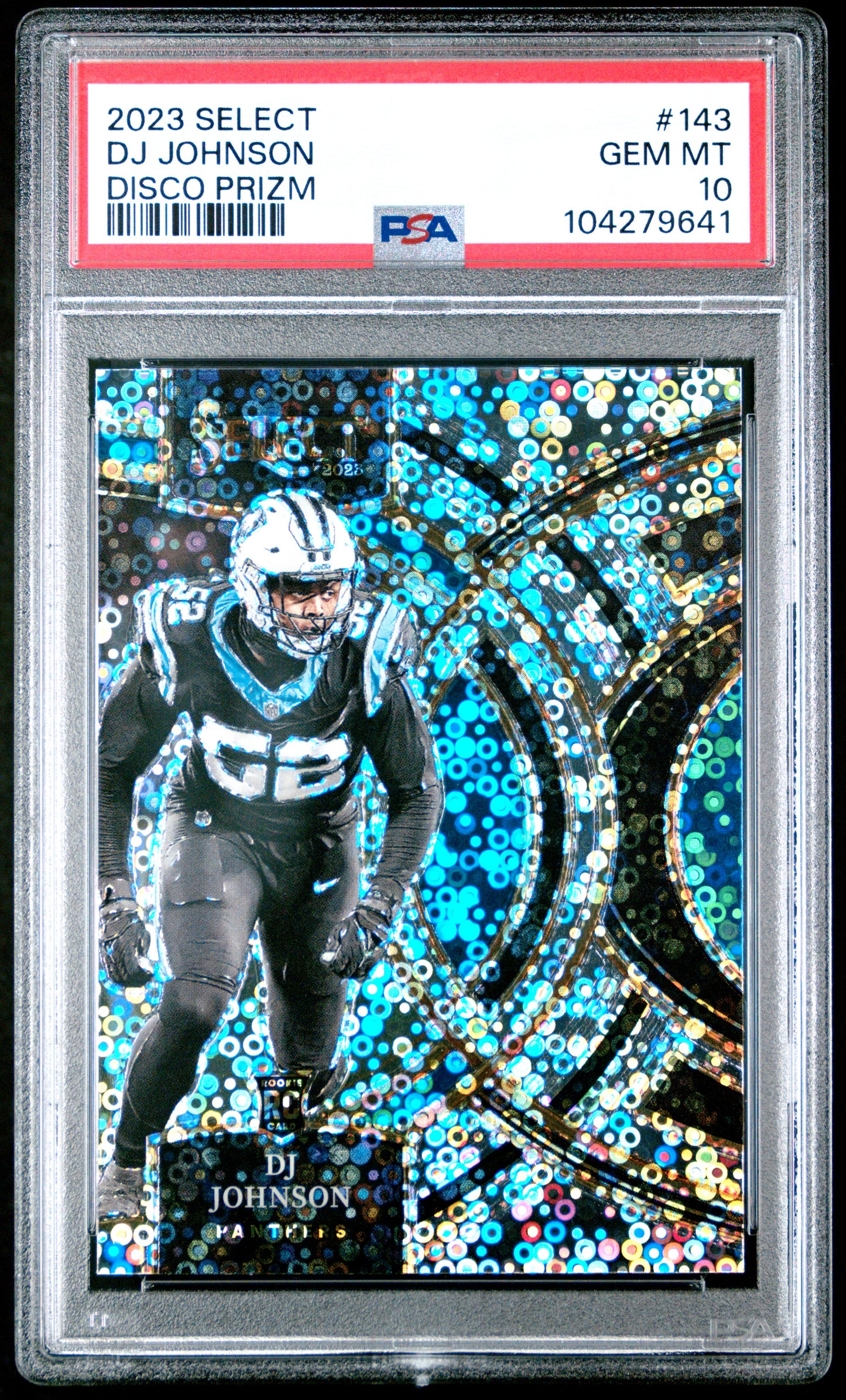 2023 Panini Select #143 Dj Johnson Disco Prizm PSA 10