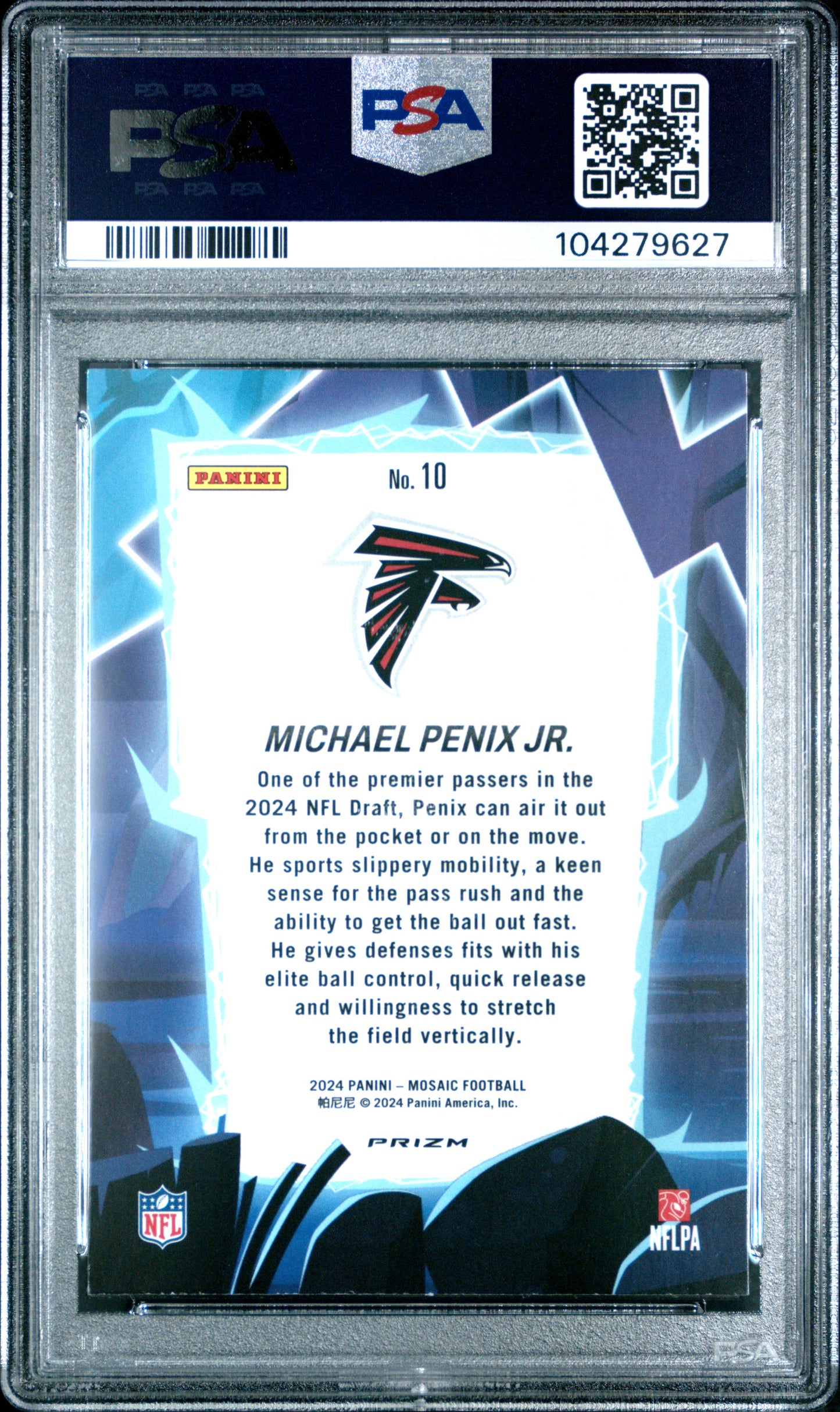 2024 Panini Mosaic Storm #10 Michael Penix Jr. PSA 10