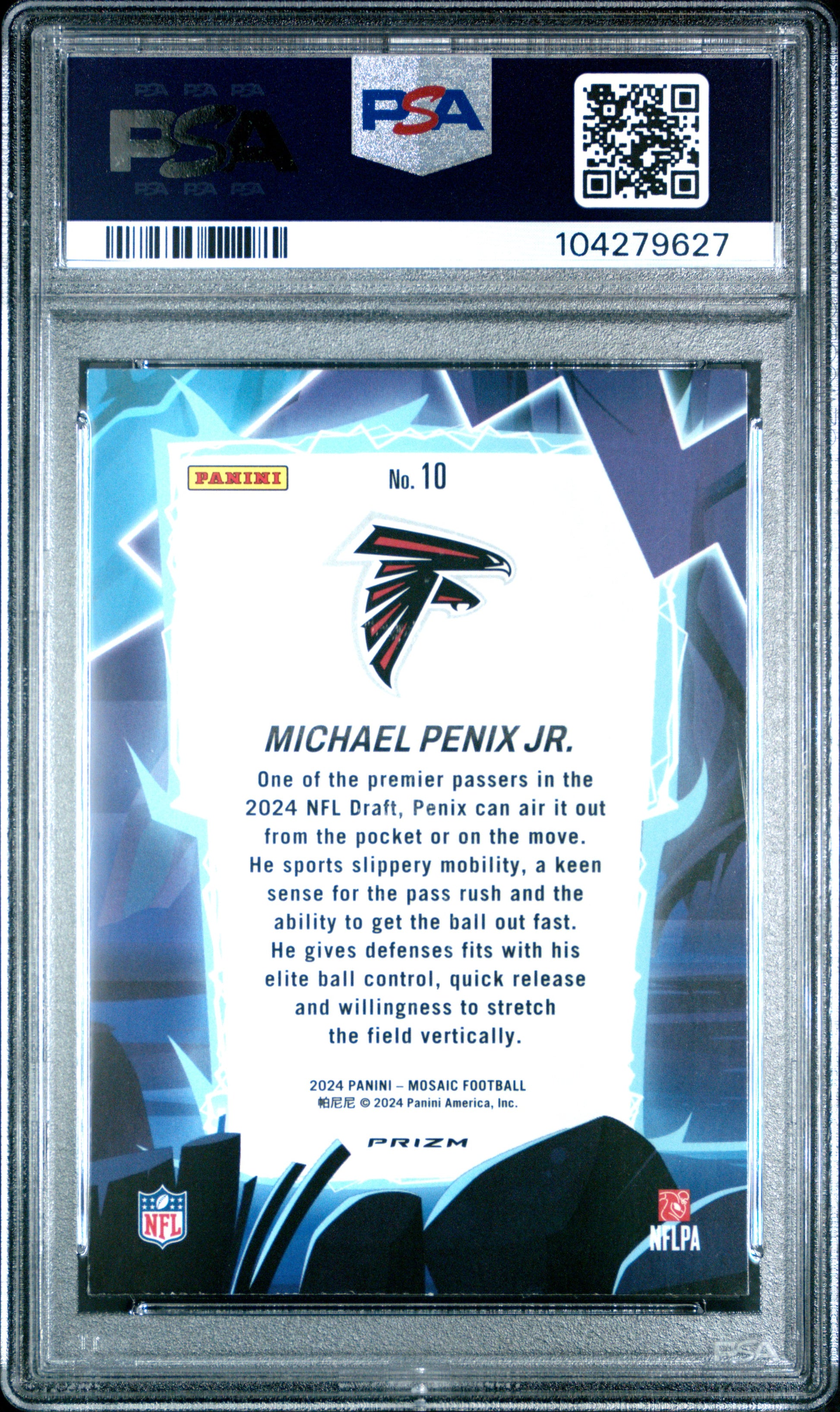 2024 Panini Mosaic Storm #10 Michael Penix Jr. PSA 10