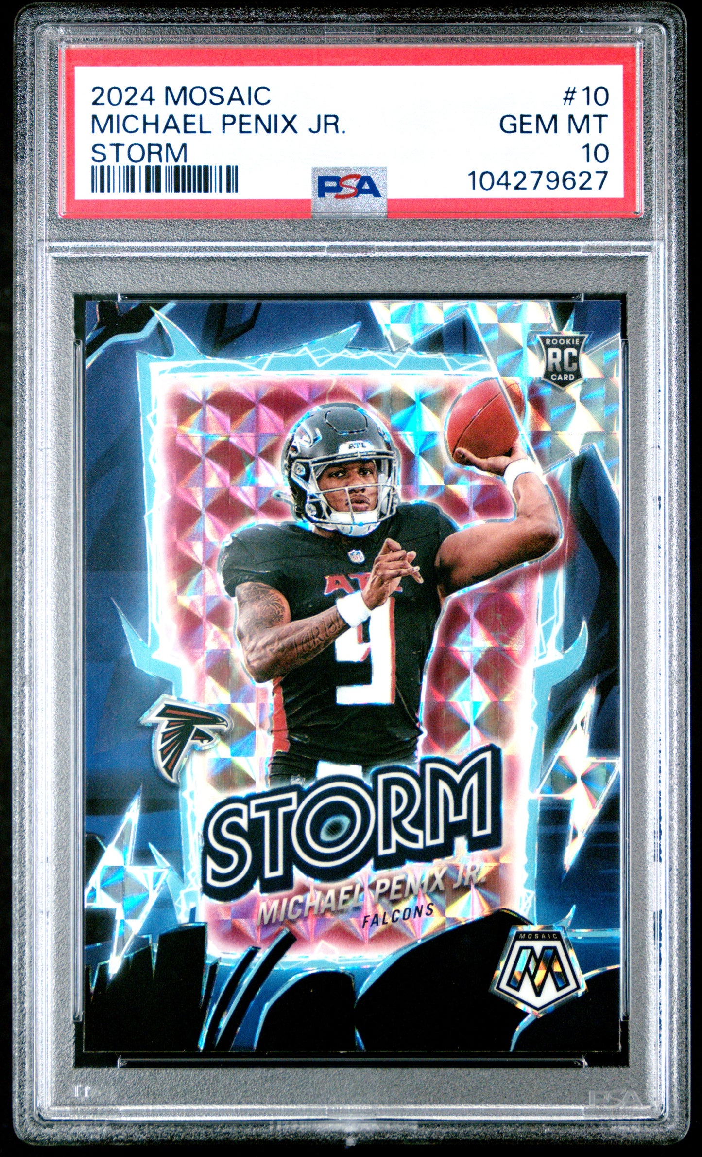 2024 Panini Mosaic Storm #10 Michael Penix Jr. PSA 10